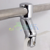 Hotel shower room accessories clip glass fixed clip glass sleeve corner hanging clip lightning type s-bend tie rod head - copper
