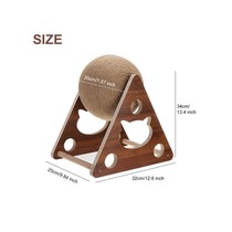 Wooden Pet Ball Cat Scratch Catch DurableToy Cat Grinding Pa