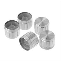 5Pcs 21X17mm Aluminum Rotary Control Potentiometer Knob Elec