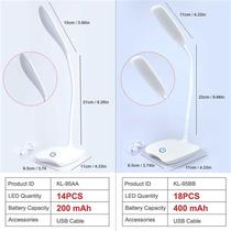 Office Desk LED Table Lamp USB Rechargeable Battery Bright L