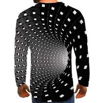 2022 Mens Optical Illusion Graphic Plus Size T-irt Prin