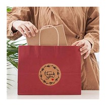 500pcs roll 16 Designs Thank You Kraft Stickers Round Seal L