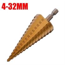 4-20mm 4-32mm HSS Titanium Coated Step Drill Bit Drilling Po