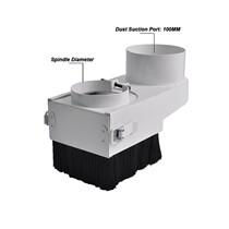 SHGO HO-Cnc Dust Cover Collector 80Mm Dust Cover Brush Cnc