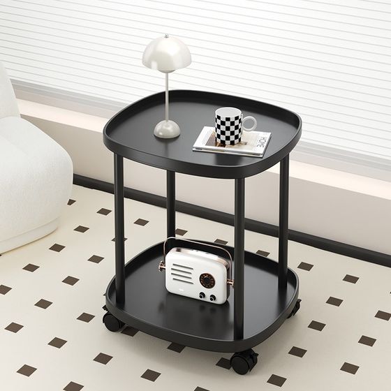 沙发边几家用移动茶几小推车床头置物架现代简约桌子迷你阳台户型
