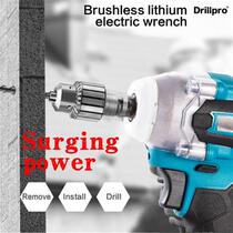 520N m Brushless Cordless Electric Impact Wrench 1 2 inch Po