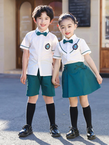 Kindergarten Garden Suit Summer Suit New Childrens Shirt Inglém Style 61 acting out of school uniforms for elementary school students
