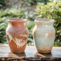 (Bang Yong Shangpin)Vintage ceramic succulents flower pot creative old pile master coarse pottery breathable peach egg control type