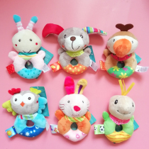Baby hand rattle animal BB stick hand ring baby plush toy newborn rattle exercise grip 0-1 years old