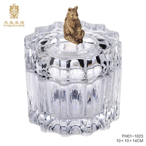 Phoenix Meiju luxury French pure copper cute bear Czech crystal glass jewelry storage box wedding gift