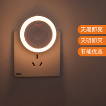 Thunder lighting intelligent light controlled led small night light headboard soft light protective eye night light bedroom atmosphere sleep induction light