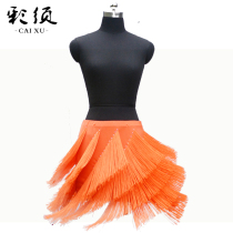Latin dance clothing new tassel skirt Practice skirt Performance skirt Square dance skirt Adult female tassel skirt