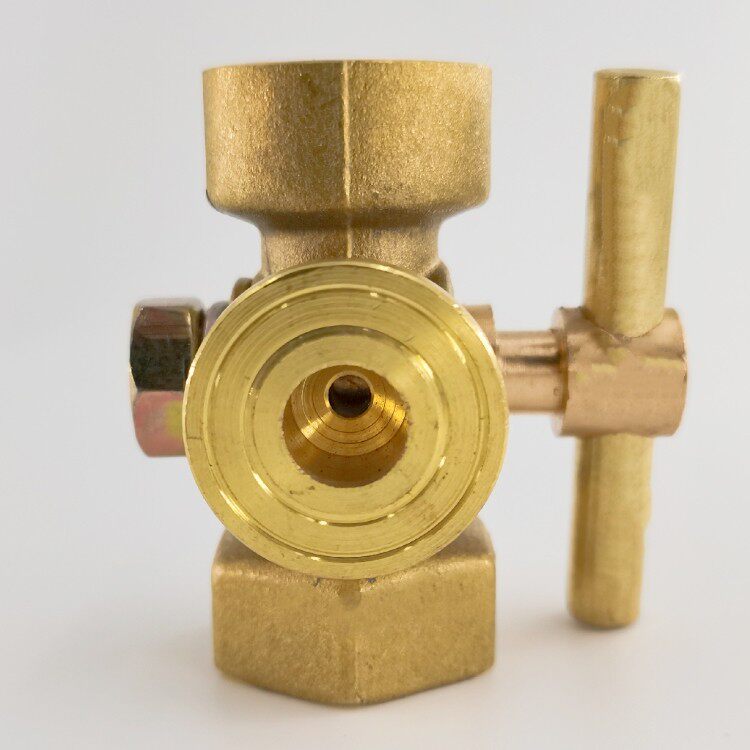 Installation of the new Jiangsu all-copper three-way screw plug valve stainless steel deflating high-pressure high temperature resistant thread M20 4 points