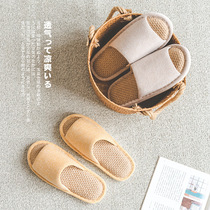 Flax sandals thick soles summer home men and women indoor wood floor Four Seasons cotton linen soft bottom Japanese thick soles