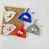 ins explosive spring and autumn Korean version of newborn baby soft cute big eyes knotted hat men and women baby hat winter