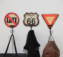 loft American retro industrial style personalized decorative iron adhesive hook creative coat rack wall hanging key holder foyer adhesive hook