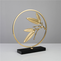 All-copper desk Zen Space Decoration decoration ornaments Zen space office decoration with Circle wine cabinet decoration crafts