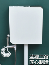 Stainless steel squat toilet water tank squat pit toilet flushing water tank energy-saving double-press toilet water tank wall-mounted water tank