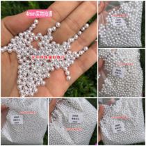 4mm-20mm non-porous pure white high-gloss imitation pearl nail jewelry handmade loose beads DIY white beads