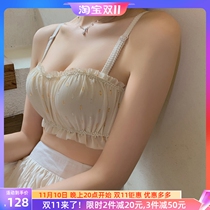 CBW strapless tube top underwear female no steel ring small bra gathered anti-slip anti-skid bra set wedding