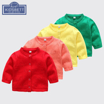 Belle Sweet Childrens Clothing 2021 New Men and Women Baby Knitted Jacket Cardigan Baby Out Year Sweater
