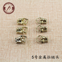 No 5 metal zipper boxed costume zipper ring D ring zinc alloy head clothing backpack auxiliary