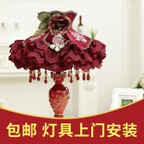 Bedroom fashion creative lace net Red Girl Decoration lamp Nordic wedding wedding Princess plug-in bedside factory