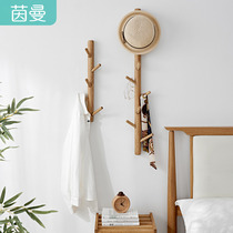 Inman solid wood treecoat hat rack living-room bedroom wall door hall wall wall-mounted hanger Xuanguan doorway clothes hanger