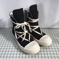 ro high-top shoes male pentagram 19ss upgraded version dark zipper geometric canvas casual board shoes short boots tide