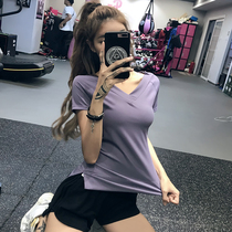 Fitness girl loose thin yoga clothing top breathable thin sports short sleeve quick-drying T-shirt Net red blouse summer