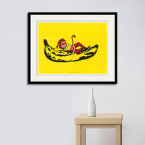 Chen Jianzhou corridor aisle porch decorative painting gift Monkey King and Big Banana limited signature print