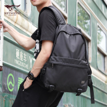 Seven Wolves Backpack Double Shoulder Bag Mens Korean Version Personality Minimalist Trend Women Waterproof Fashion Junior High School College Student Bag