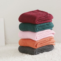 Wool socks winter womens thick terry warm socks mid-tube socks Harbin tourism equipment snow township subzero cold