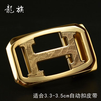 Automatic belt buckle mens buckle head high-grade single sale stainless steel pants belt accessories Mens belt scalp head automatic buckle