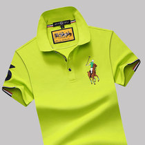 Summer business leisure large size short sleeve T-shirt mens lapel half sleeve T-shirt youth Paul polo shirt mens tide