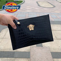 Tide Cards Fashion Handbags Men Han Prints Casual Envelop Handbags Handbags Men Youth Upscale Business Package Personality Leather Wallet