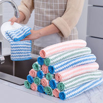 Dishwashing cloth household rag housework cleaning kitchen supplies oil water absorption no hair no oil brush towel artifact