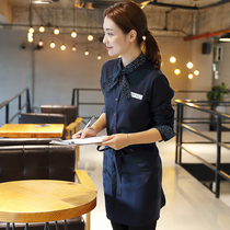 Hot Pot restaurant milk tea catering waiter work clothes long sleeve female cafe front desk Western restaurant cash register autumn and winter clothes
