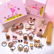 2021 New Cute princess hair accessories Childrens Day gift hairclip headgear girl baby hair card set 24 sets