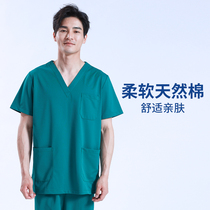 Pure Cotton Hand Wash Clothes Brush Hand Clothing Short Sleeve Long Sleeve Split Set Unisex Doctor Brush Hand Clothes Operating Room Work Clothing