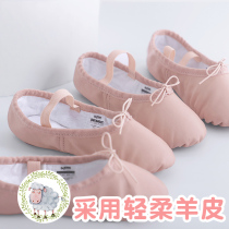 Childrens dance shoes full leather soft bottom practice shoes cat claw shoes womens Chinese dance practice dance shoes sheepskin ballet shoes