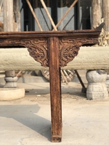 Antique collection of old Chinese style old rules Zhongtang entrance case Buddha table double-sided carved dragon five-holding birthday furniture