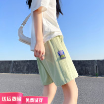 Pregnant womens shorts womens summer thin casual sweatpants 2021 summer loose wide leg pants five-point pants