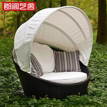 Balcony table and chairindoor leisure outdoor vine chair combination furniture courtyard parlour garden single-person vine sofa small round bed