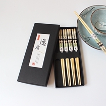 Panda gift box chopsticks craft chopsticks bamboo chopsticks travel commemorative small gift tableware gift chopsticks abroad gift hand letter