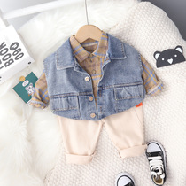 Boys Spring Wear Foreign Gas One-year-old baby clothes childrens Korean version of the new childrens fried street baby spring and autumn handsome set