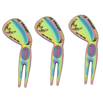 Golf Green Fork metal ball fork sand bar shape green repair fork colorful color repair tool