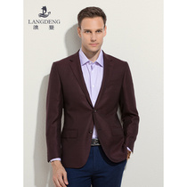 Langdon 2021 spring wool mulberry silk casual suit mens business mens suit Slim single west mens jacket