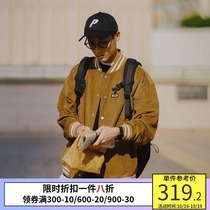 PSO Brand retro corduroy baseball jacket mens tide loose spring and autumn couples handsome jacket