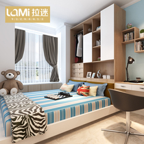 Full house custom childrens room tatami bed wardrobe integrated whole balcony small bedroom collapsed rice combination